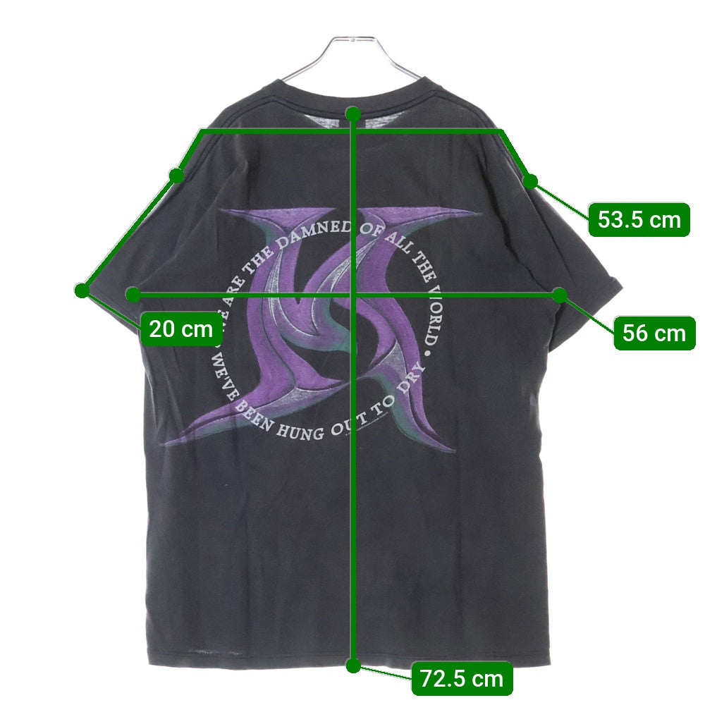 VINTAGE(ヴィンテージ) 90s MEGADETH YOUTHANASIA メガデス 両面プリントTシャツ 半袖カットソー ブラック