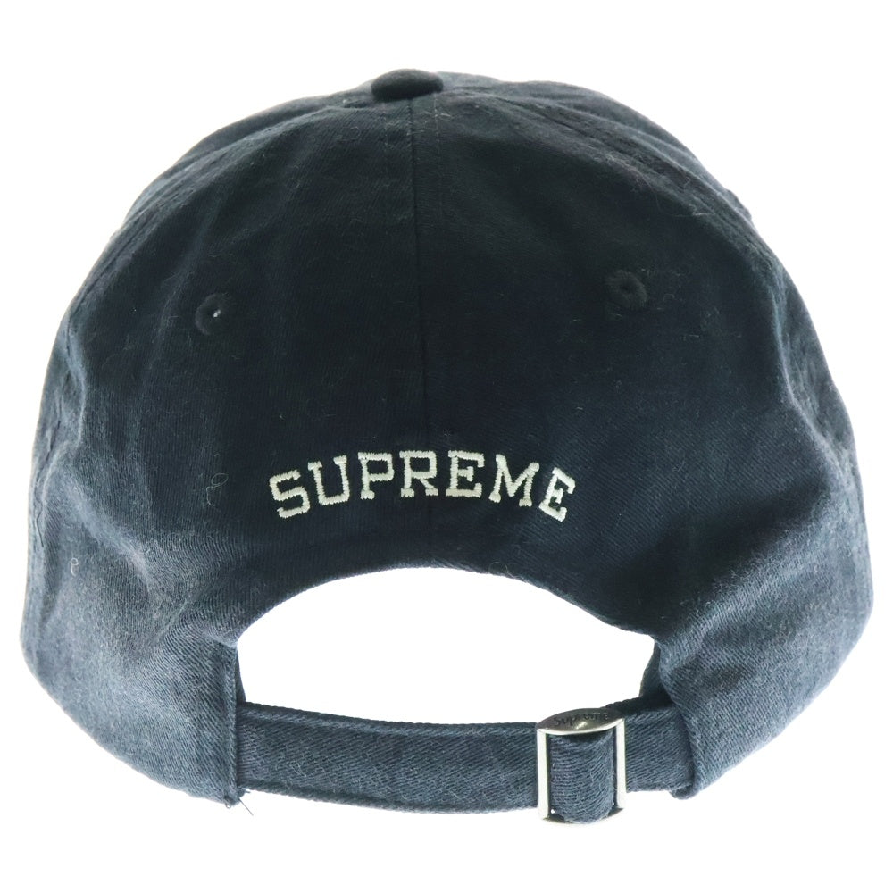 SUPREME(シュプリーム) 25SS Leather Applique 6 Panel レザーロゴパッチ 6パネルキャップ ブラック