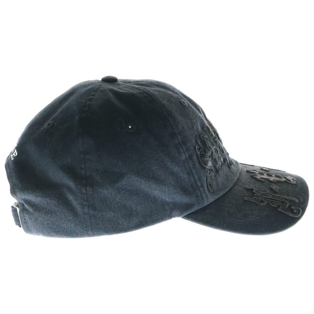 SUPREME(シュプリーム) 25SS Leather Applique 6 Panel レザーロゴパッチ 6パネルキャップ ブラック