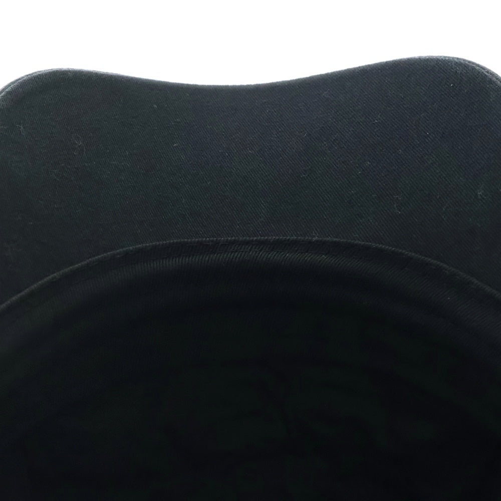 SUPREME(シュプリーム) 25SS Leather Applique 6 Panel レザーロゴパッチ 6パネルキャップ ブラック