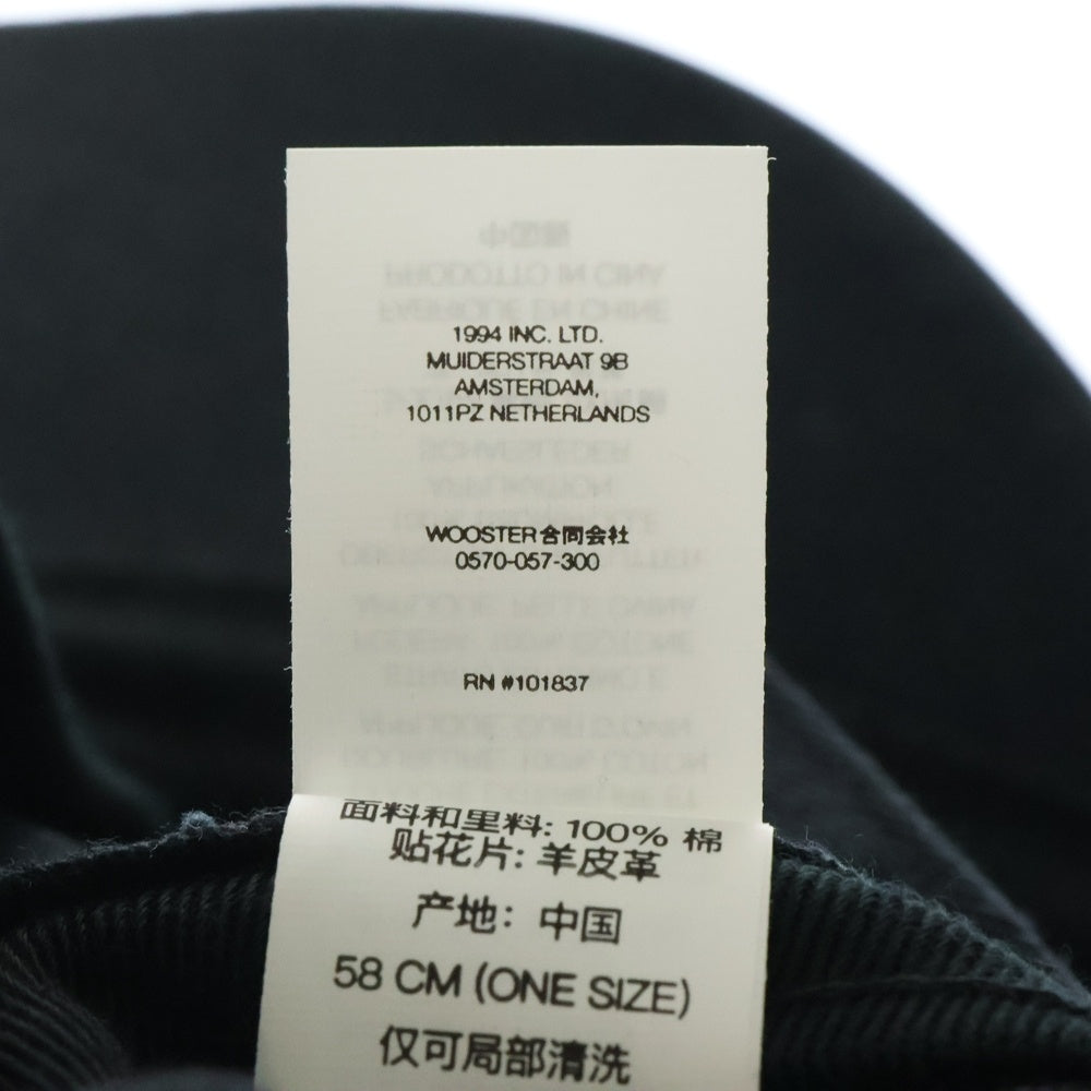 SUPREME(シュプリーム) 25SS Leather Applique 6 Panel レザーロゴパッチ 6パネルキャップ ブラック
