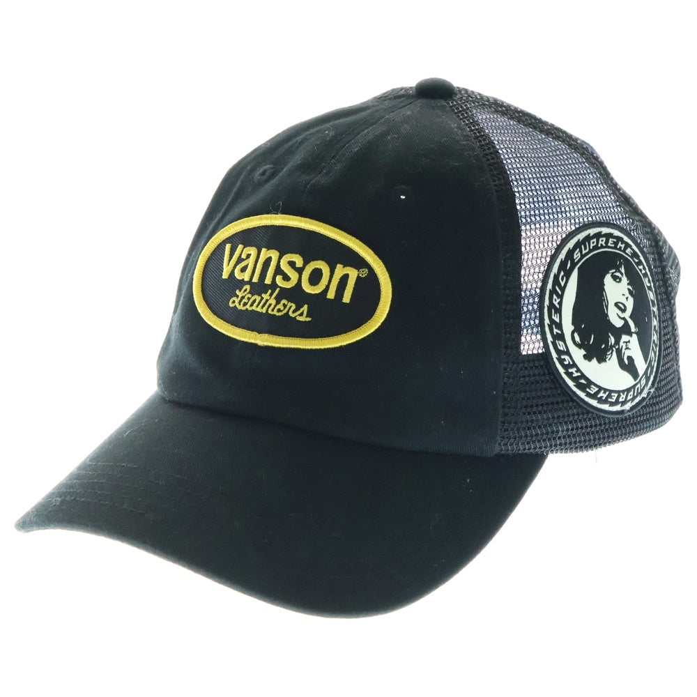 SUPREME(シュプリーム) 24AW ×HYSTERIC GLAMOUR ×VANSON 6-PANEL CAP ヒステリックグラマー バンソン メッシュキャップ ブラック
