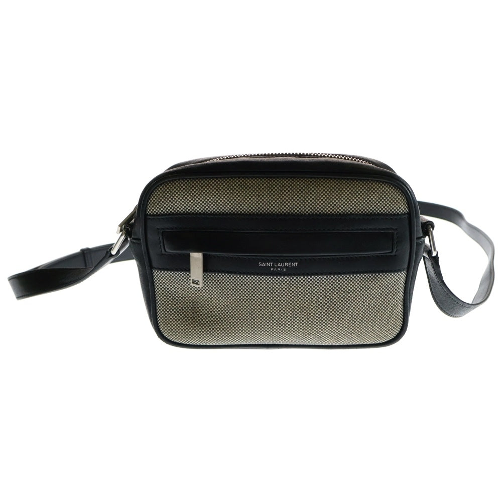 SAINT LAURENT PARIS(サンローランパリ) SHOULDER BAG ショルダーバッグ カメラバッグ ARS 647179・0521 ブラック/グレー