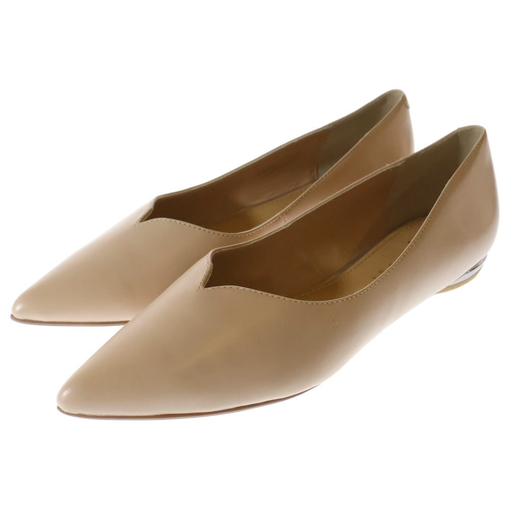 NO BRAND(ノーブランド) ING PLUS Vカット フラットシューズ ベージュ レディース 02311