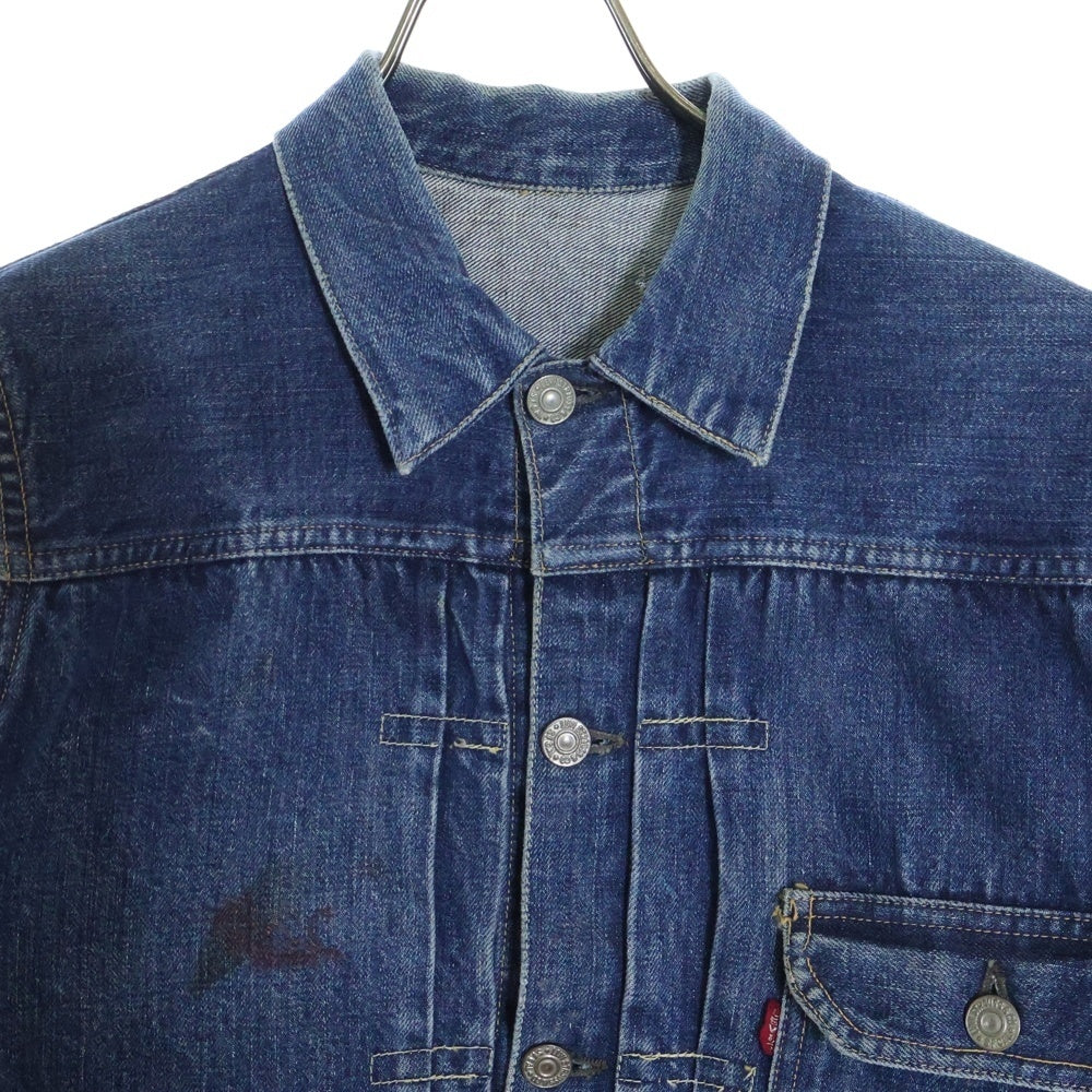 Levi's(リーバイス) 50s VINTAGE 506XX 1st 片面タブ BIG E ボタン裏17 スライドバックル デニムジャケット バックル切れ インディゴ
