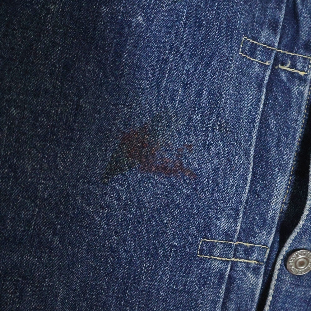 Levi's(リーバイス) 50s VINTAGE 506XX 1st 片面タブ BIG E ボタン裏17 スライドバックル デニムジャケット バックル切れ インディゴ