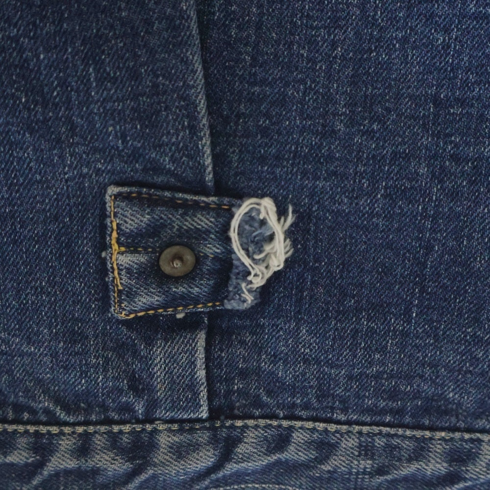 Levi's(リーバイス) 50s VINTAGE 506XX 1st 片面タブ BIG E ボタン裏17 スライドバックル デニムジャケット バックル切れ インディゴ