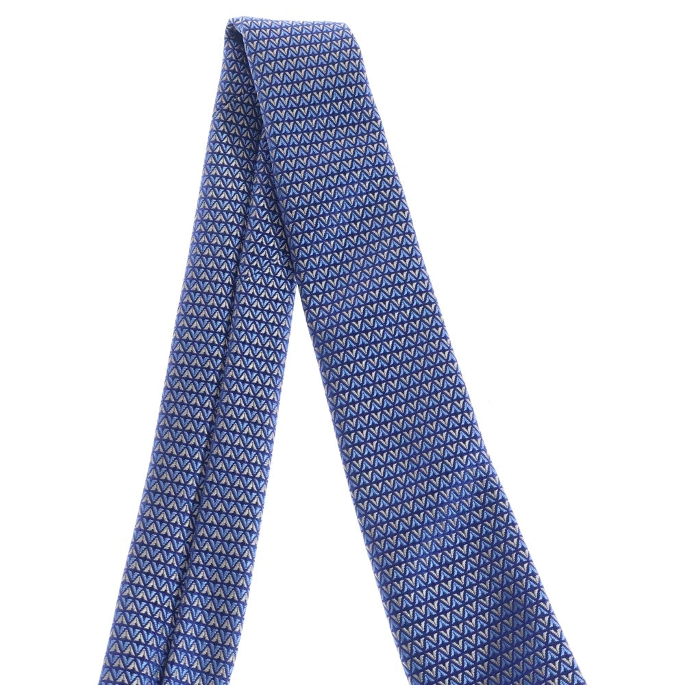 LOUIS VUITTON(ルイヴィトン) 総柄シルクネクタイ ブルー MR0169