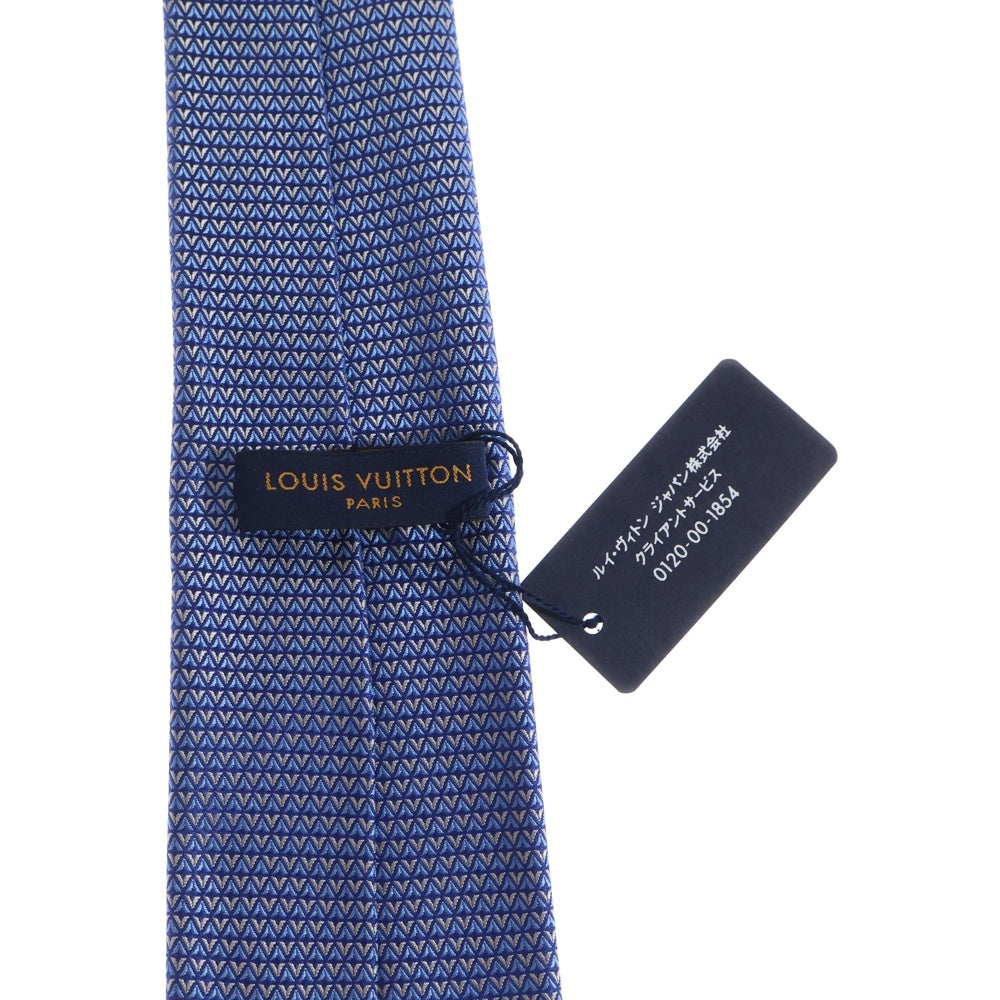 LOUIS VUITTON(ルイヴィトン) 総柄シルクネクタイ ブルー MR0169