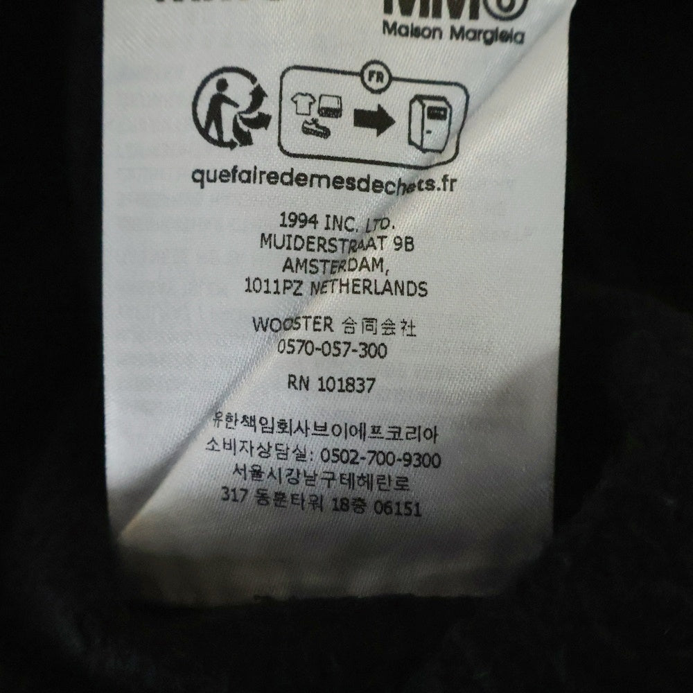 SUPREME(シュプリーム) 24SS ×MM6 Maison Margiela Foil Box Logo Hooded Sweatshirt エムエムシックスメゾンマルジェラ ボックスロゴ スウェット プルオーバーパーカー ブラック