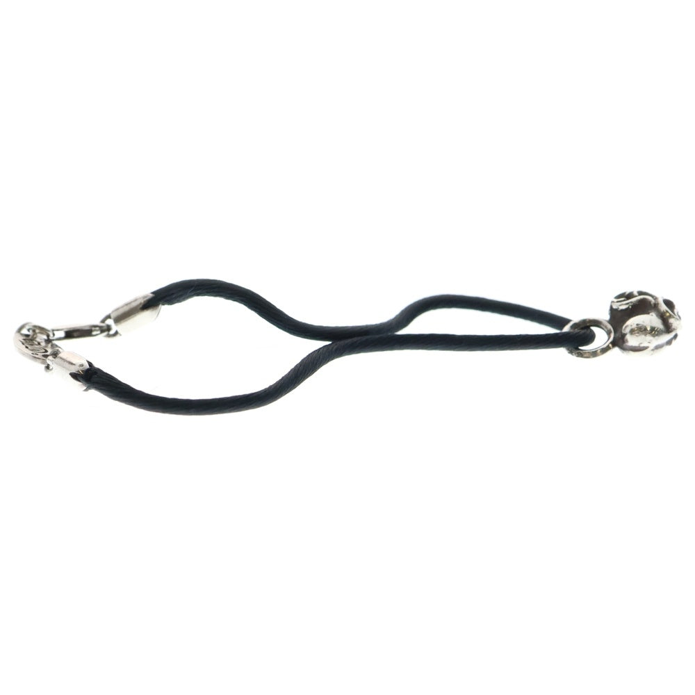 CHROME HEARTS(クロムハーツ) KZ ケーゼット ハートスタック シルクブレスレット ブラック/シルバー