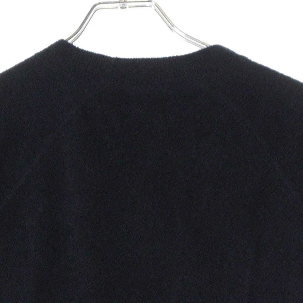 PATOU(パトゥー) パイル生地 ロゴプリント クルーネック半袖ミニTシャツ KN1568068999B ブラック レディース