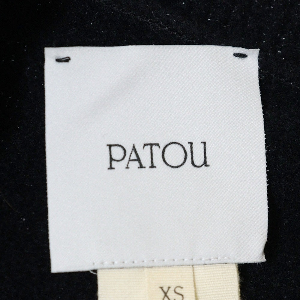 PATOU(パトゥー) パイル生地 ロゴプリント クルーネック半袖ミニTシャツ KN1568068999B ブラック レディース