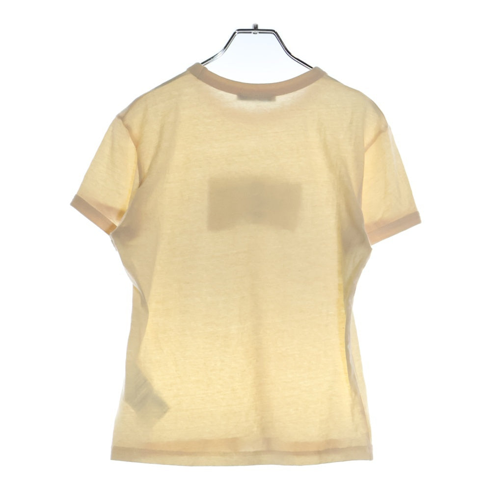 Acne Studios(アクネ ストゥディオズ) スリムフィット ロゴプリント 半袖クルーネックシャツ ベージュ TSHI000678-AL0417