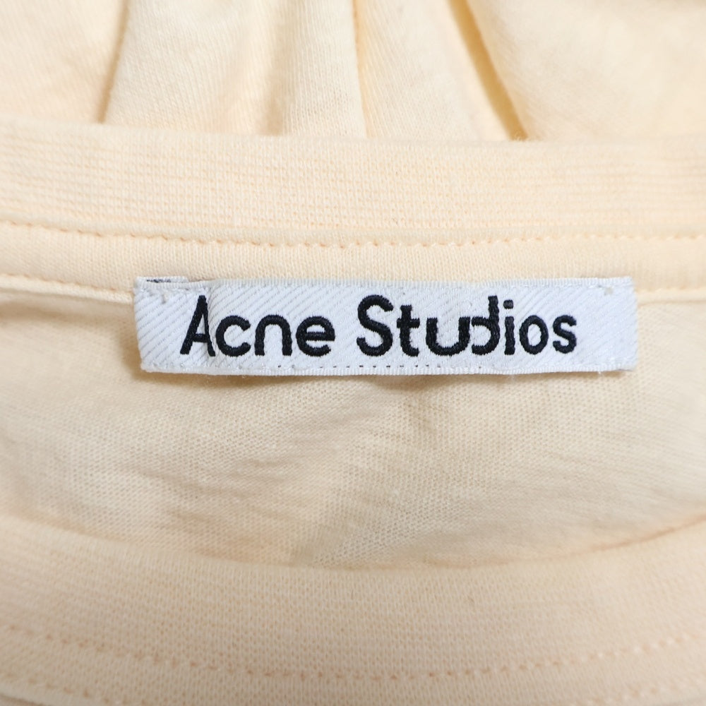 Acne Studios(アクネ ストゥディオズ) スリムフィット ロゴプリント 半袖クルーネックシャツ ベージュ TSHI000678-AL0417