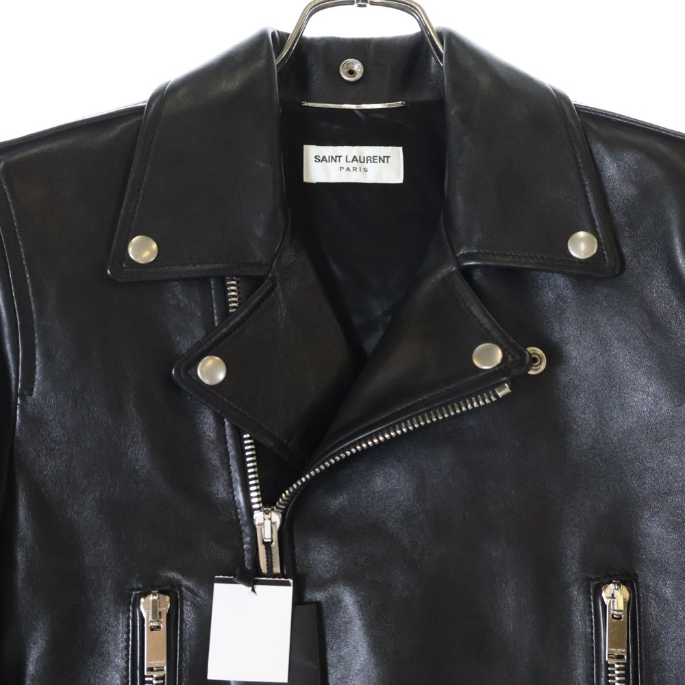 SAINT LAURENT PARIS(サンローランパリ) 22AW クラシック モーター サイクル レザー ライダース ジャケット ブラック 484284 Y5YA2