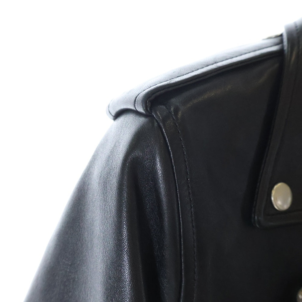 SAINT LAURENT PARIS(サンローランパリ) 22AW クラシック モーター サイクル レザー ライダース ジャケット ブラック 484284 Y5YA2