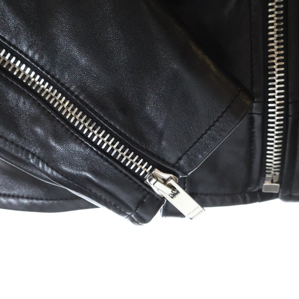 SAINT LAURENT PARIS(サンローランパリ) 22AW クラシック モーター サイクル レザー ライダース ジャケット ブラック 484284 Y5YA2