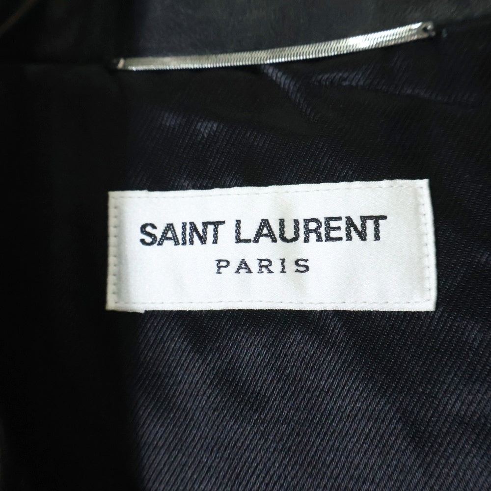 SAINT LAURENT PARIS(サンローランパリ) 22AW クラシック モーター サイクル レザー ライダース ジャケット ブラック 484284 Y5YA2