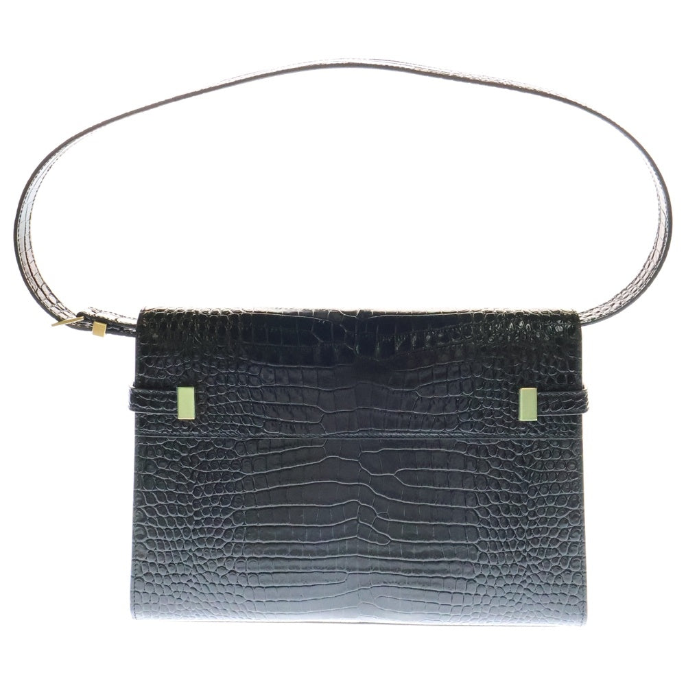SAINT LAURENT PARIS(サンローランパリ) マンハッタン ショルダーバッグ ミディアム ブラック レザー 型押し 579271