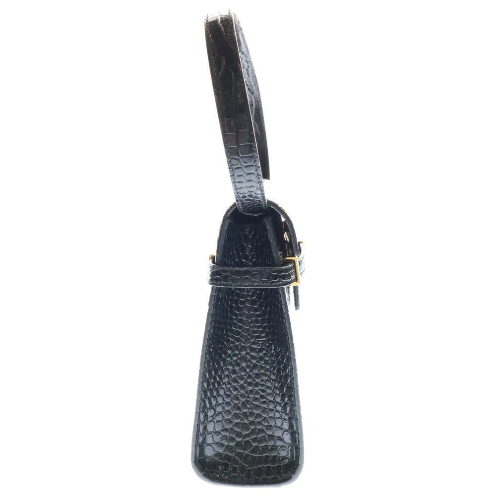 SAINT LAURENT PARIS(サンローランパリ) マンハッタン ショルダーバッグ ミディアム ブラック レザー 型押し 579271