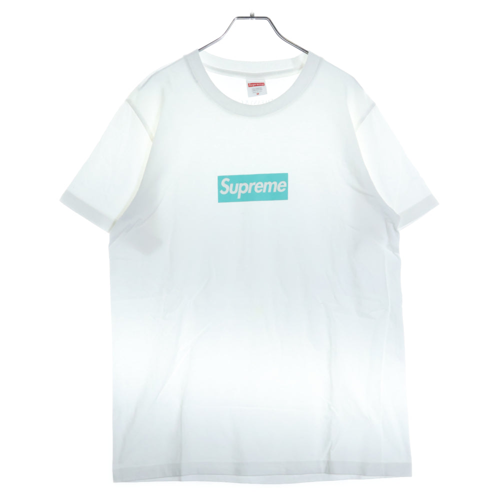 SUPREME(シュプリーム) 21AW ×TIFFANY&Co. Box Logo Tee ティファニー ボックスロゴプリントTシャツ 半袖クルーネックカットソー ホワイト