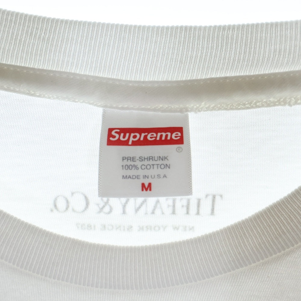 SUPREME(シュプリーム) 21AW ×TIFFANY&Co. Box Logo Tee ティファニー ボックスロゴプリントTシャツ 半袖クルーネックカットソー ホワイト