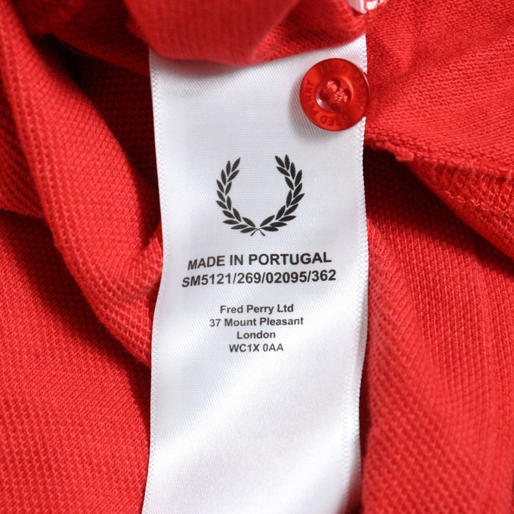 FRED PERRY(フレッドペリー) ×ART COMES FIRST Taped Pique Polo アートカムズファースト 半袖ポロシャツ カットソー SM5121 レッド