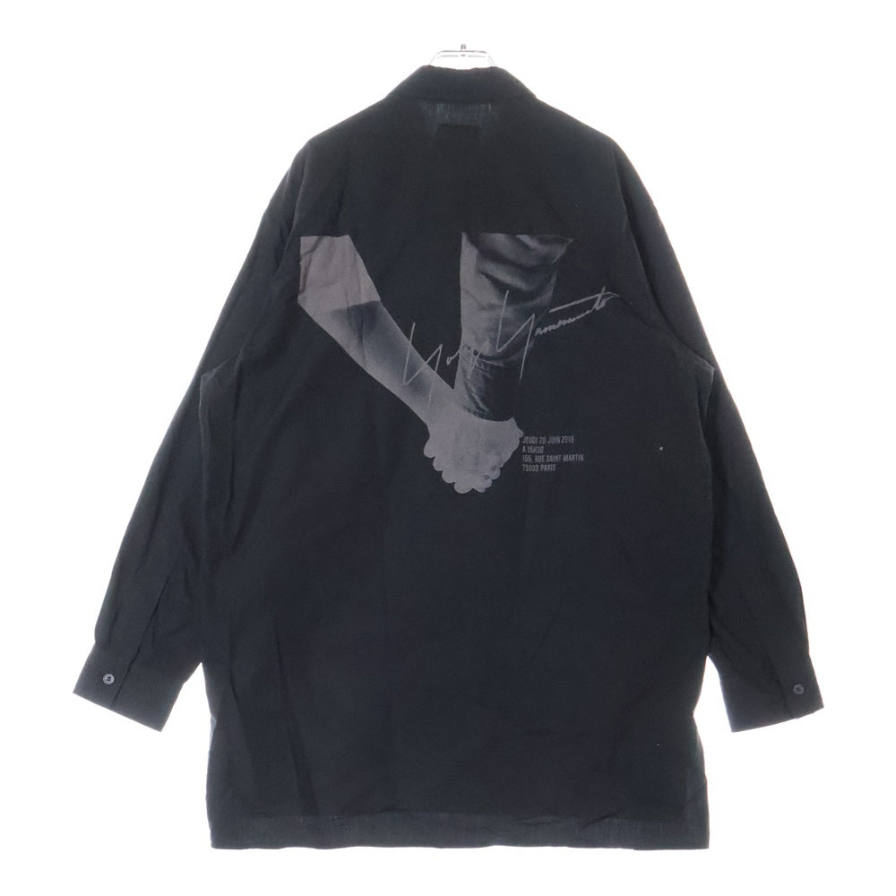 BLACK Scandal Yohji Yamamoto(ブラックスキャンダルヨウジヤマモト) 20SS バックプリント ブラックスキャンダル スタッフシャツ HN-B26-015 ブラック