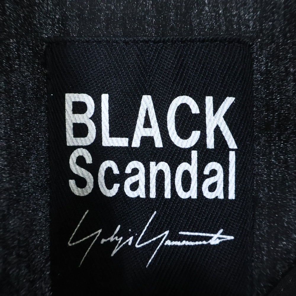 BLACK Scandal Yohji Yamamoto(ブラックスキャンダルヨウジヤマモト) 20SS バックプリント ブラックスキャンダル スタッフシャツ HN-B26-015 ブラック