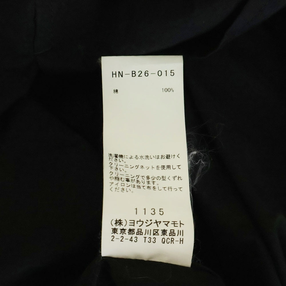 BLACK Scandal Yohji Yamamoto(ブラックスキャンダルヨウジヤマモト) 20SS バックプリント ブラックスキャンダル スタッフシャツ HN-B26-015 ブラック