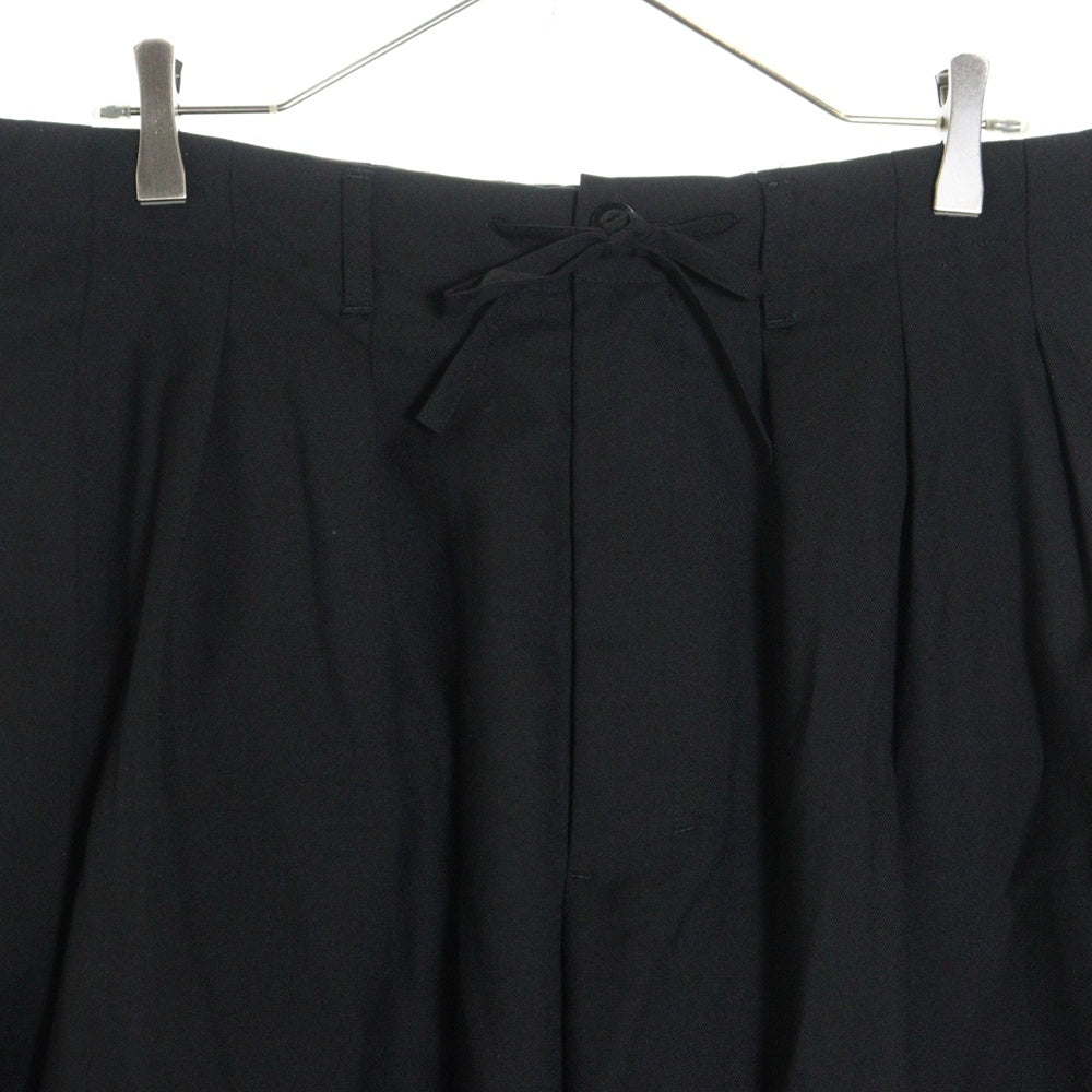 Ground Y(グラウンドワイ) POLYESTER GABARDINE ポリエステルギャバジン サルエルパンツ ブラック GA-P04-100