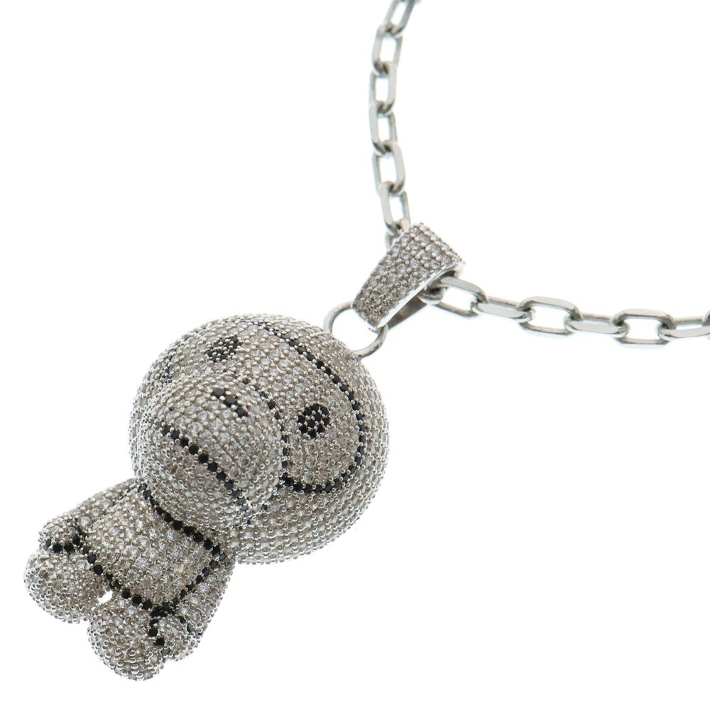 A BATHING APE(アベイシングエイプ) BABY MILO CRYSTAL STONE NECKLACE ベイビーマイロ クリスタルストーンネックレス シルバー