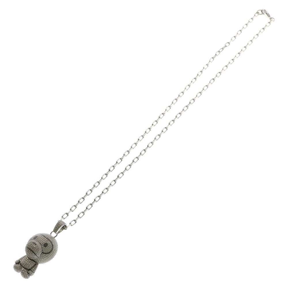 A BATHING APE(アベイシングエイプ) BABY MILO CRYSTAL STONE NECKLACE ベイビーマイロ クリスタルストーンネックレス シルバー