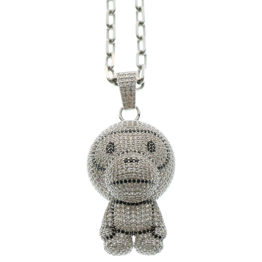 A BATHING APE(アベイシングエイプ) BABY MILO CRYSTAL STONE NECKLACE ベイビーマイロ クリスタルストーンネックレス シルバー