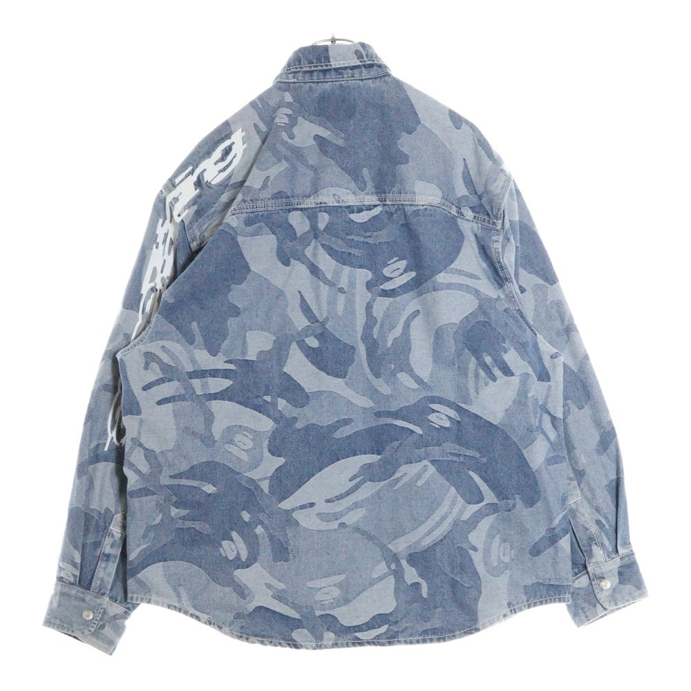 A BATHING APE(アベイシングエイプ) デニムプリント 総柄 デニムジャケット CA41797 インディゴ