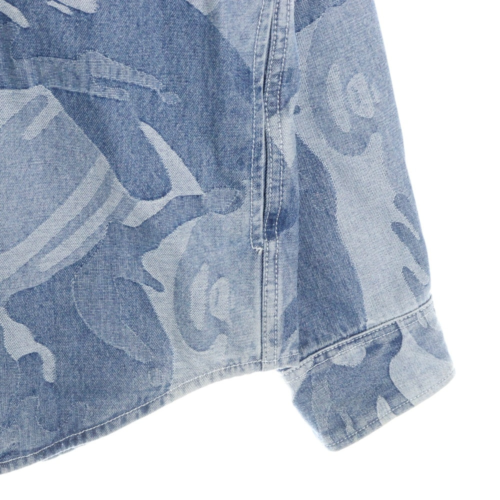 A BATHING APE(アベイシングエイプ) デニムプリント 総柄 デニムジャケット CA41797 インディゴ