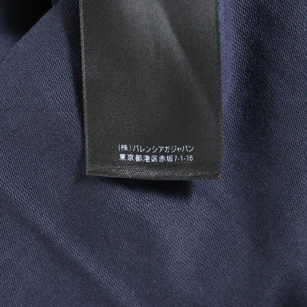 BALENCIAGA(バレンシアガ) カレッジロゴ フロントプリント 半袖クルーネックTシャツカットソー ネイビー 670943