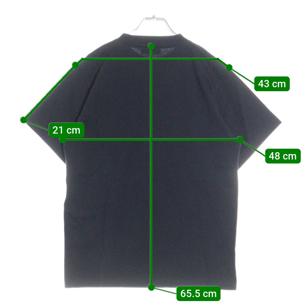 BALENCIAGA(バレンシアガ) カレッジロゴ フロントプリント 半袖クルーネックTシャツカットソー ネイビー 670943
