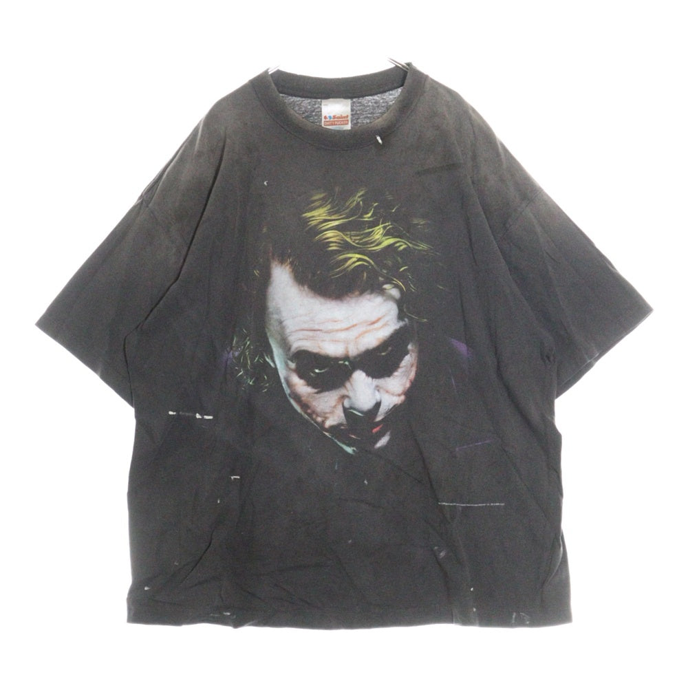 SAINT MICHAEL(セントマイケル) 25SS ヴィンテージ加工 ジョーカープリント クルーネック半袖カットソー SH-HR8-0000-C53 ブラック