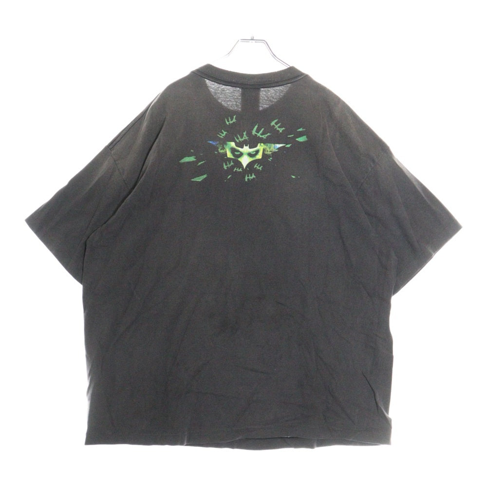 SAINT MICHAEL(セントマイケル) 25SS ヴィンテージ加工 ジョーカープリント クルーネック半袖カットソー SH-HR8-0000-C53 ブラック