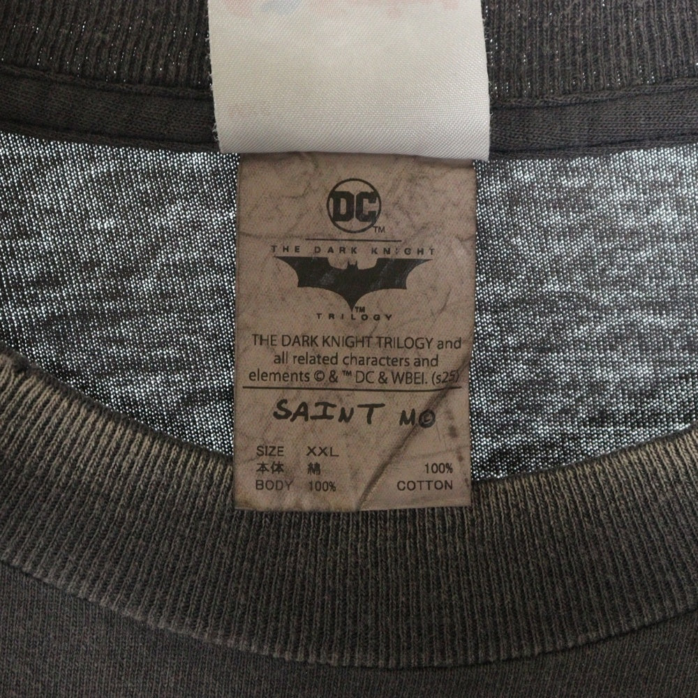 SAINT MICHAEL(セントマイケル) 25SS ヴィンテージ加工 ジョーカープリント クルーネック半袖カットソー SH-HR8-0000-C53 ブラック