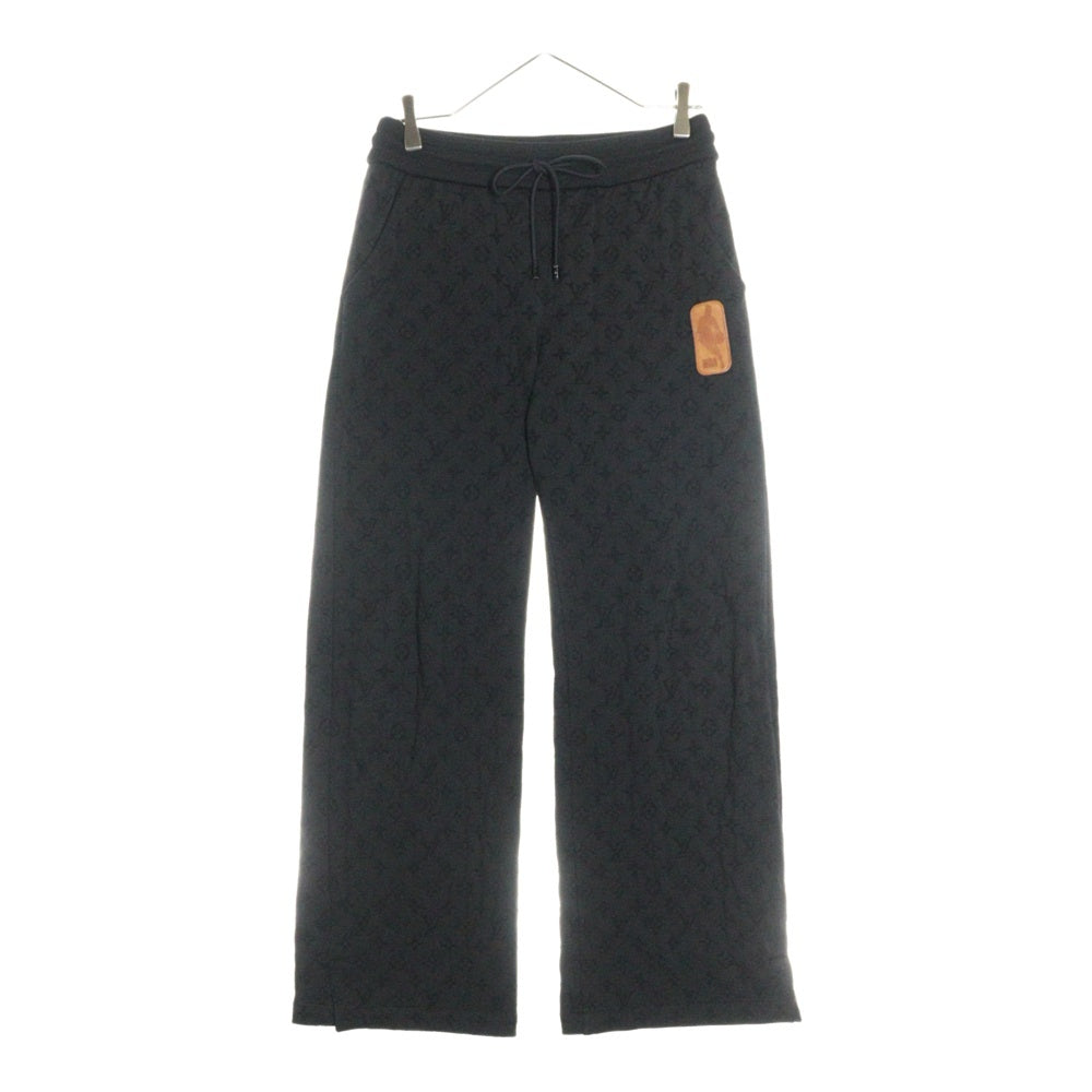 LOUIS VUITTON(ルイヴィトン) 21AW NBA モノグラム ジャカード スリットパンツ HLY14W ブラック