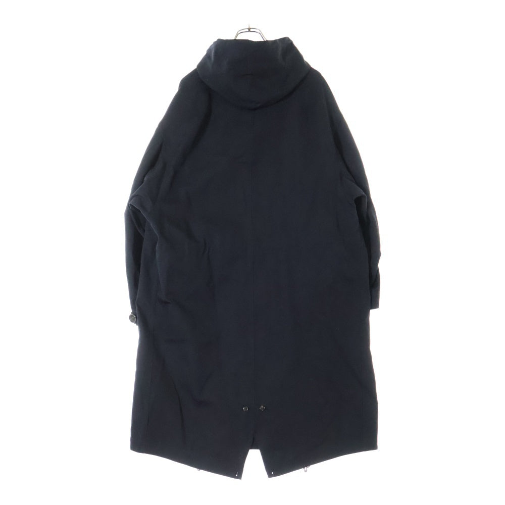 LES SIX(レシス) 23AW DOUBLE ZIP UP WOOL GABADINE MODS COAT ダブルジップ モッズコート huit-5-DZWGMC ブラック