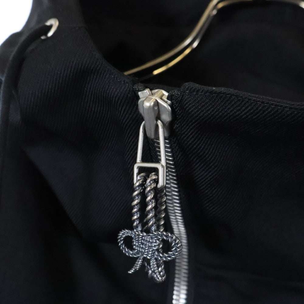 LES SIX(レシス) 23AW DOUBLE ZIP UP WOOL GABADINE MODS COAT ダブルジップ モッズコート huit-5-DZWGMC ブラック