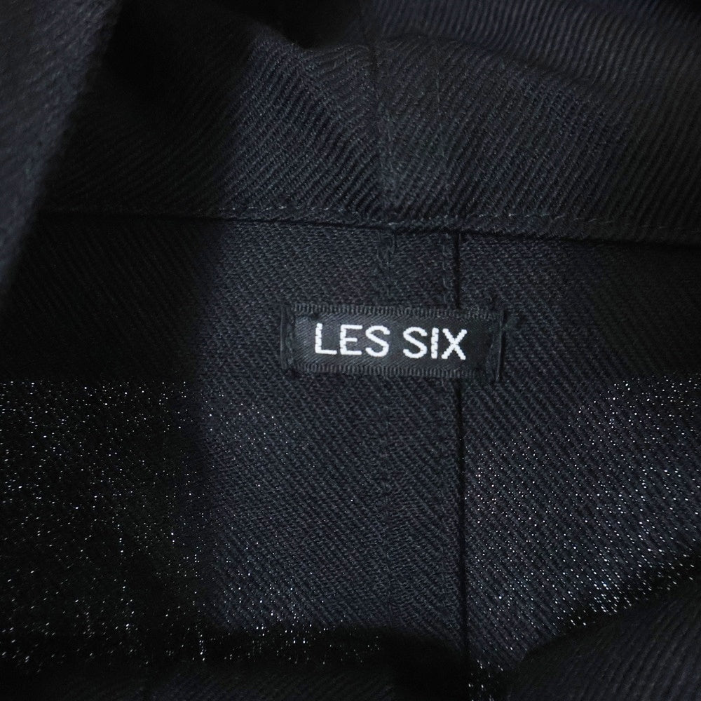 LES SIX(レシス) 23AW DOUBLE ZIP UP WOOL GABADINE MODS COAT ダブルジップ モッズコート huit-5-DZWGMC ブラック
