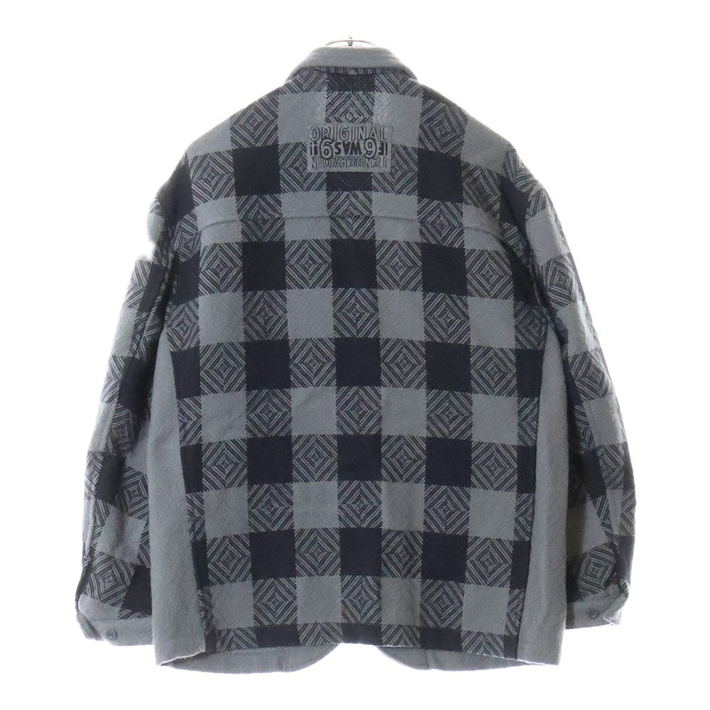 TENDERLOIN(テンダーロイン) 22AW バッファローチェック メルトン CPO ジャケット グレー