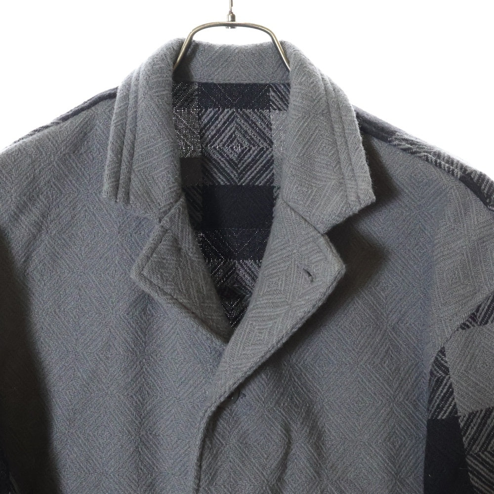 TENDERLOIN(テンダーロイン) 22AW バッファローチェック メルトン CPO ジャケット グレー