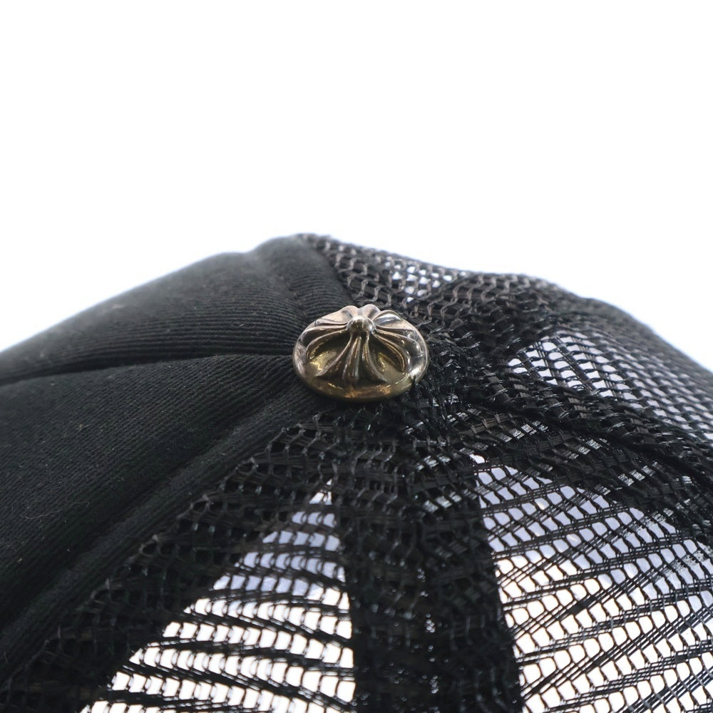 CHROME HEARTS(クロムハーツ) TRUCKER CAP トラッカーキャップ CH刺繍パッチクロスボール付メッシュ帽子 ブラック