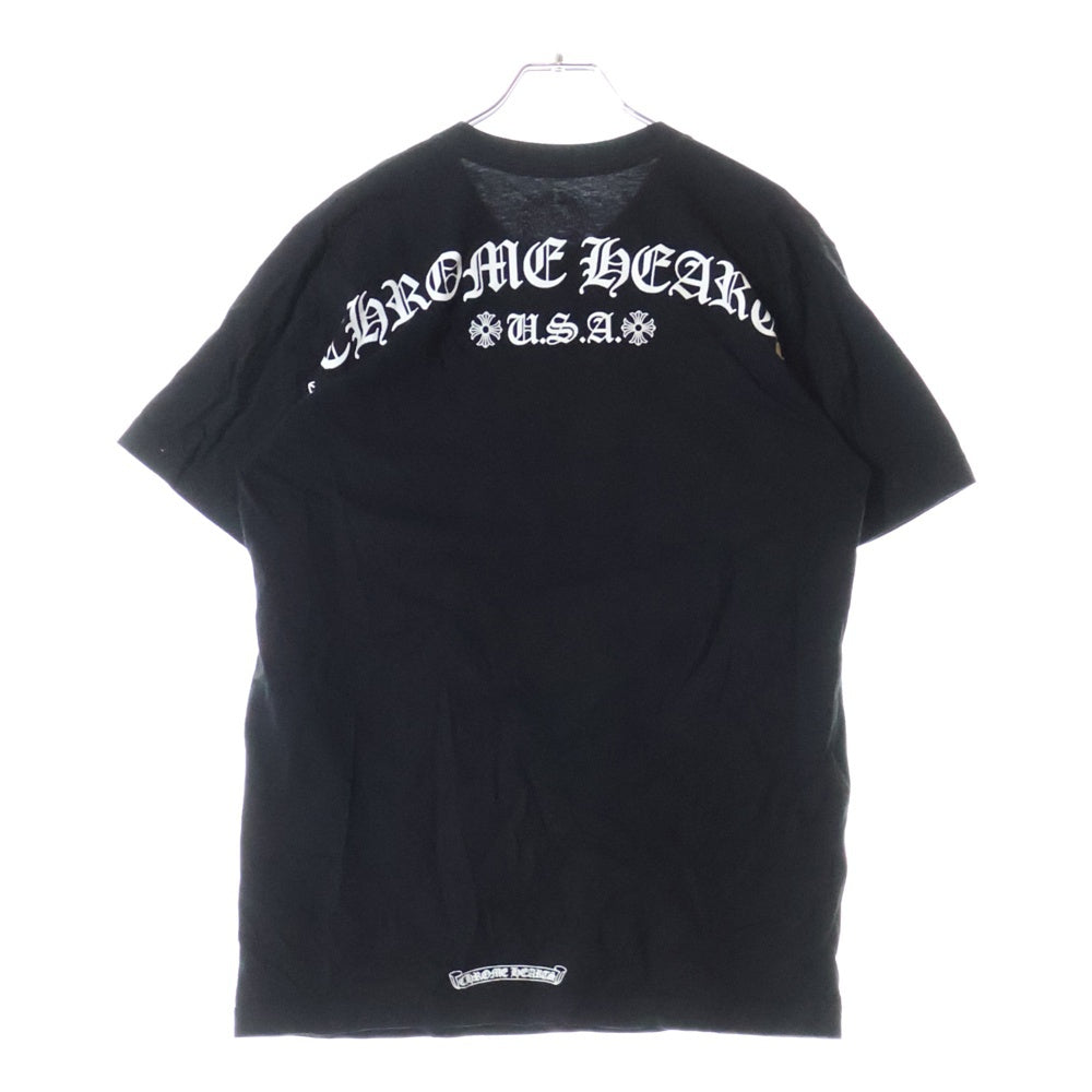 CHROME HEARTS(クロムハーツ) USA Logo S/S TEE スクロールロゴプリントクルーネック半袖Tシャツ ブラック